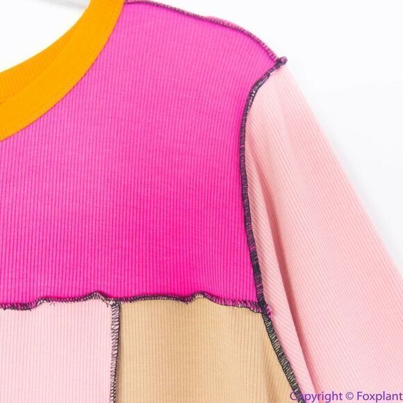 NEW Eloquii Patchwork midi Dress, pink and orange, 18/20 - Picture 9 of 15